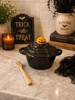 New Black Halloween Pumpkin Mini Baker W/ Spreader Party BBQ Kitchen